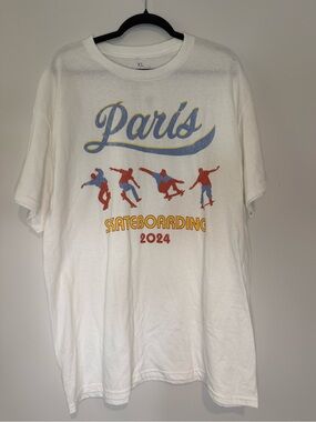 Nordstrom Rack Paris Skateboarding 2024 Graphic White T-Shirt
